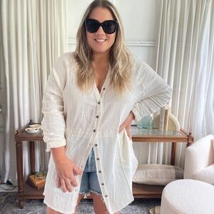 White Button-Up Shirt size S
